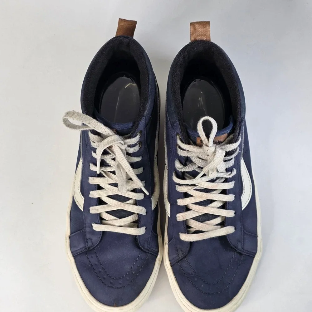 Vans Sk8-Hi MTE-1 Navy Blue Leather Primaloft Sneakers Men's 10.5 Women's 12